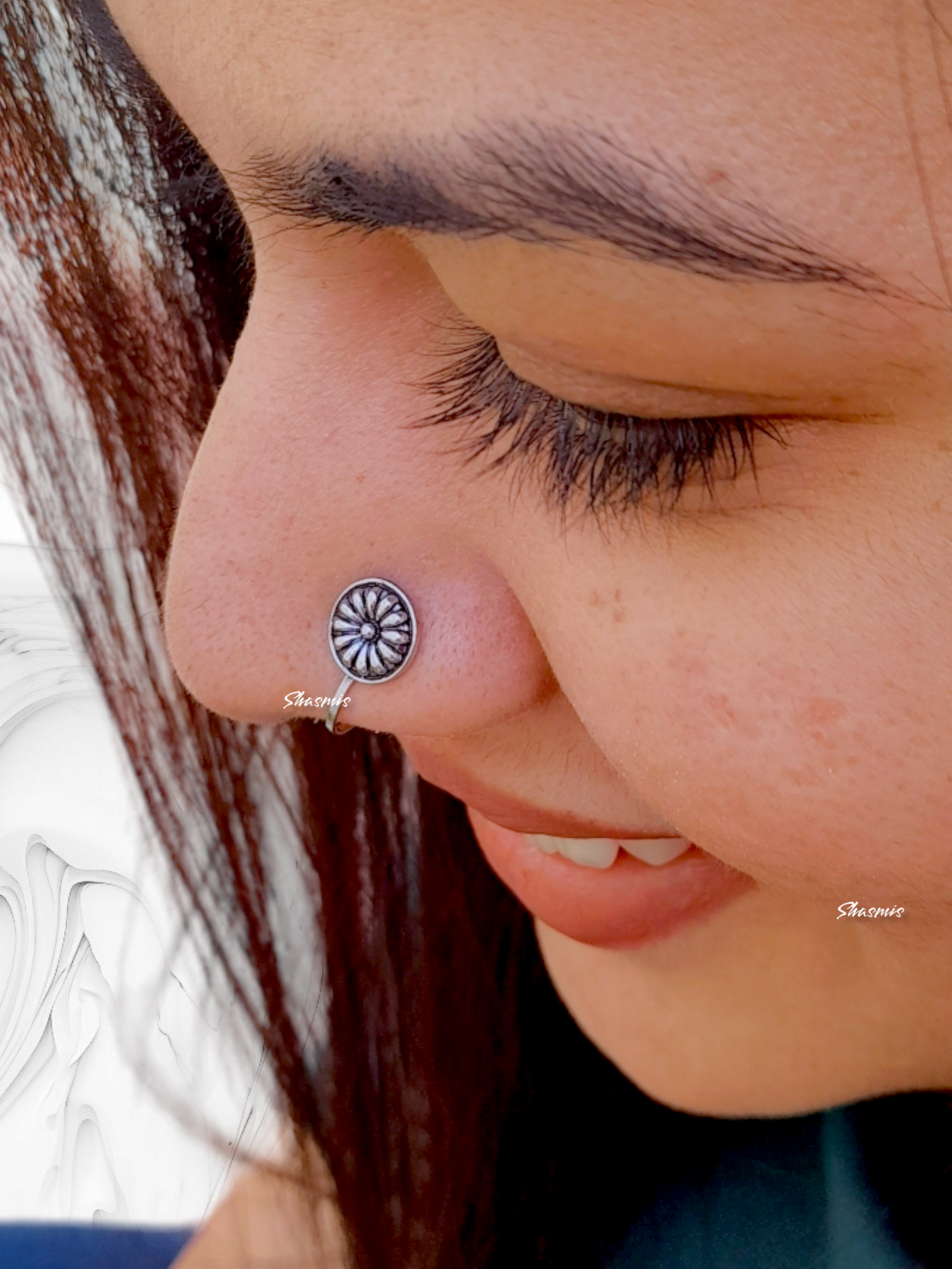 Silver Design Nosepin