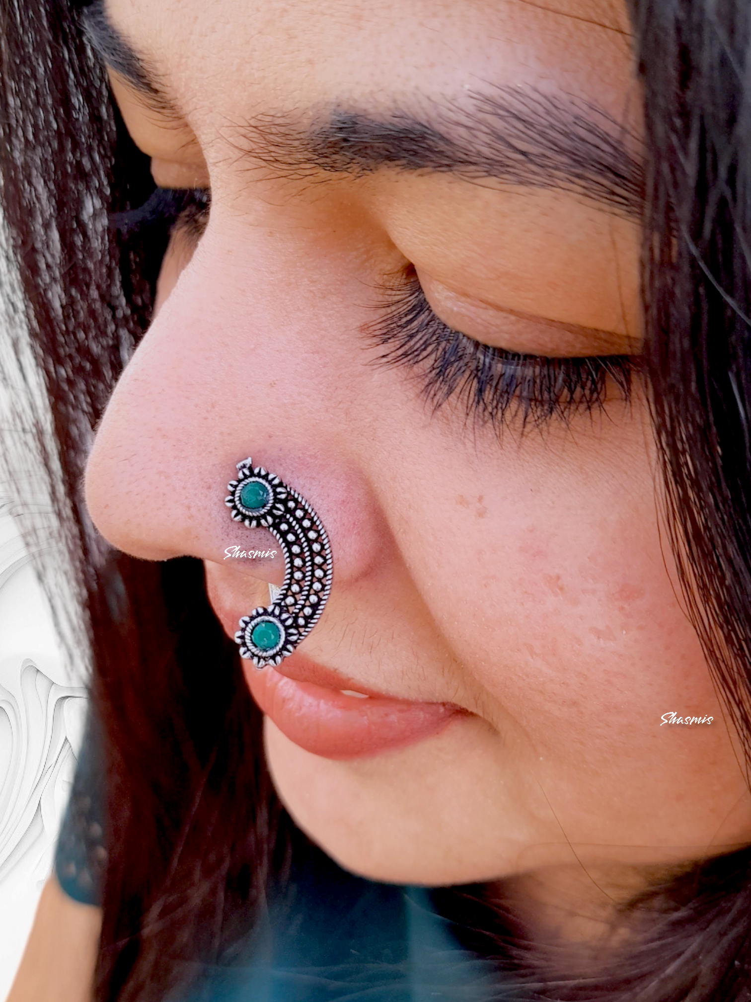 Green nose pin deals