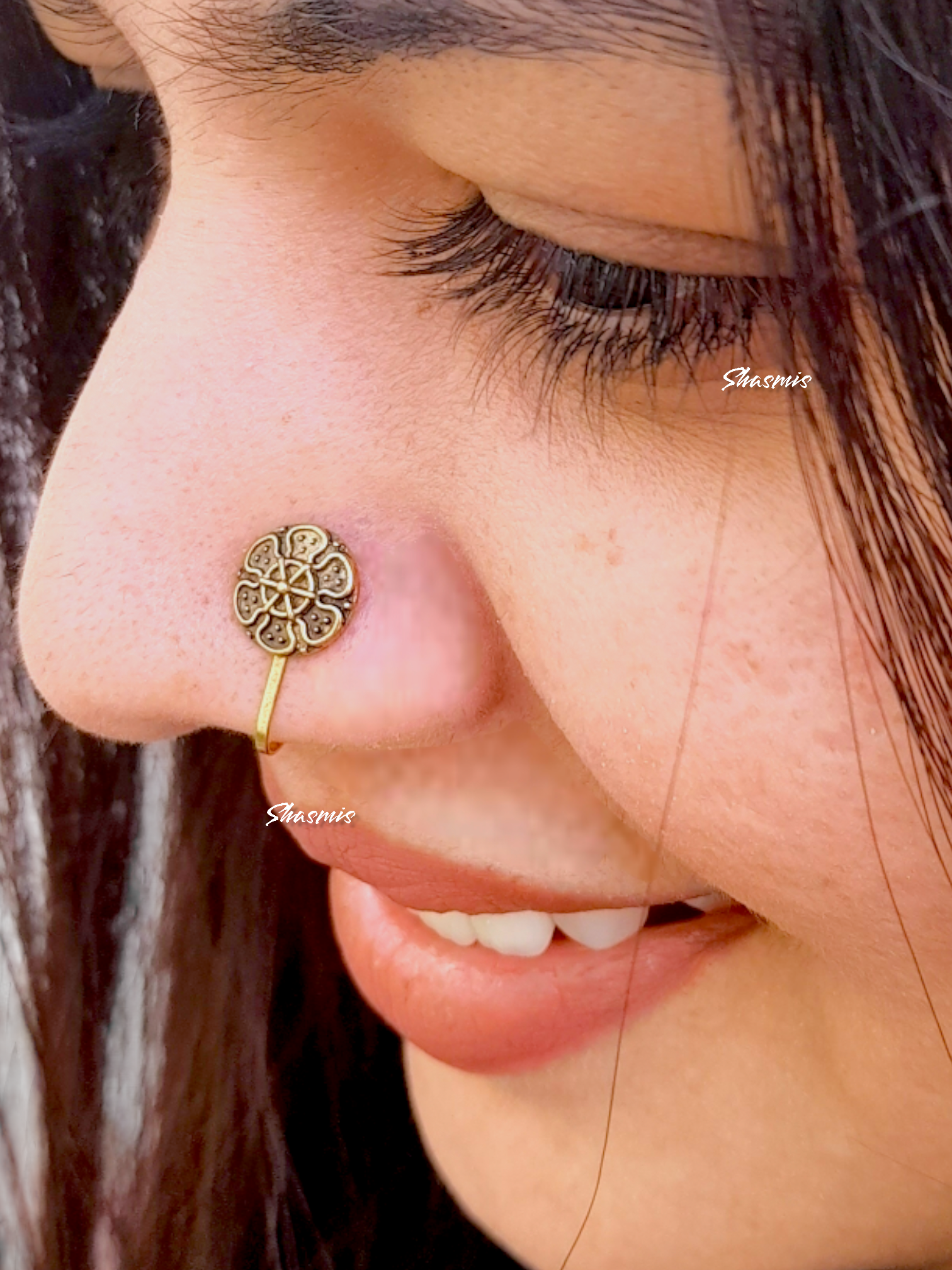 Round gold sale nose ring