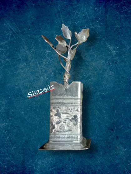 Silver plated tulsi plant
