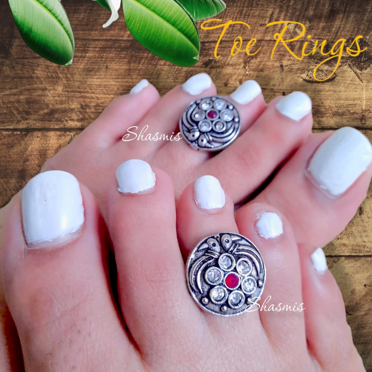 Peacock Toe-Rings