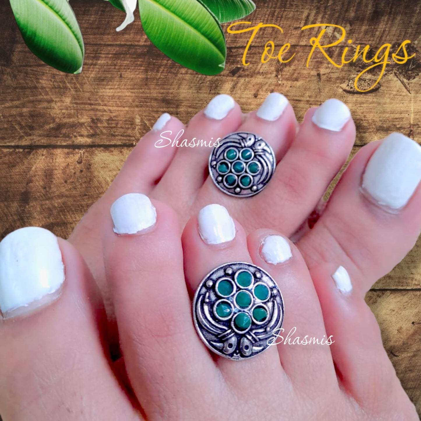 Peacock Toe-Rings