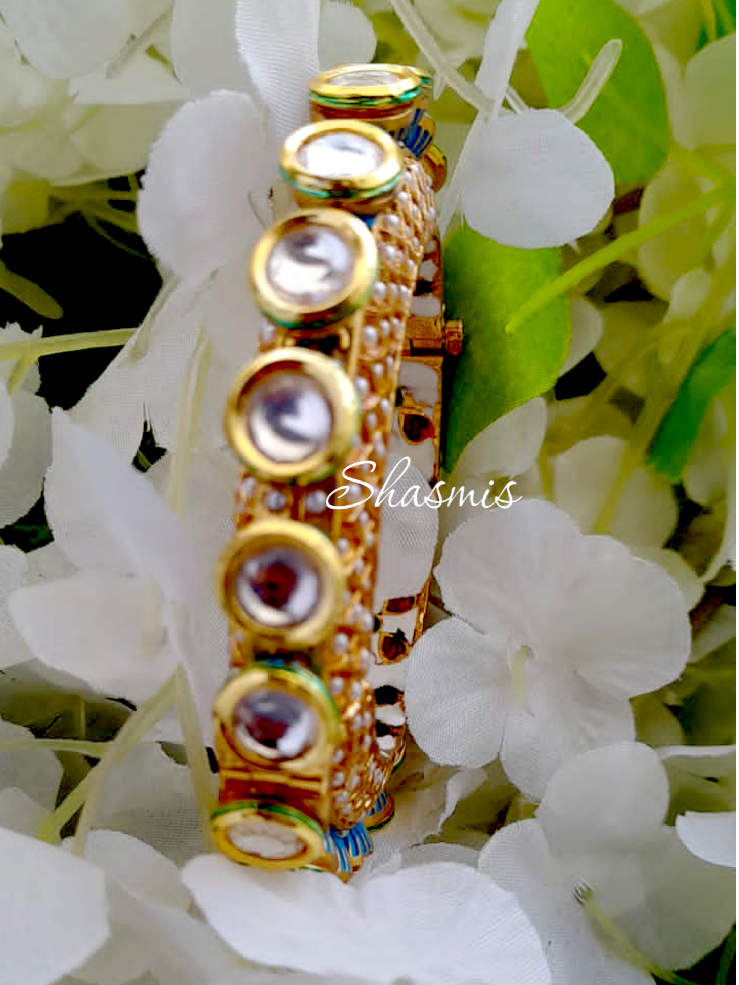 Indian Kundan Bangles, Pair