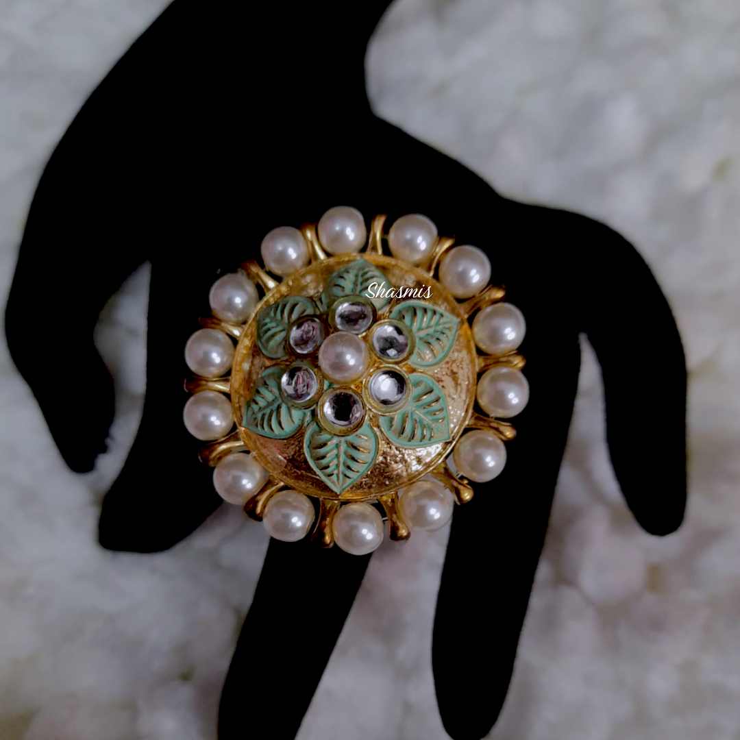 Gold Pearl Ring