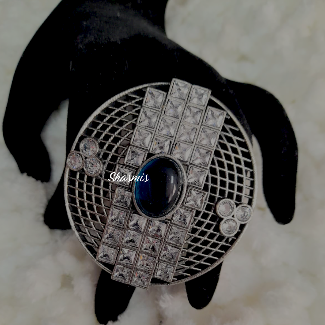 Handwork Silver Oxidised Ring