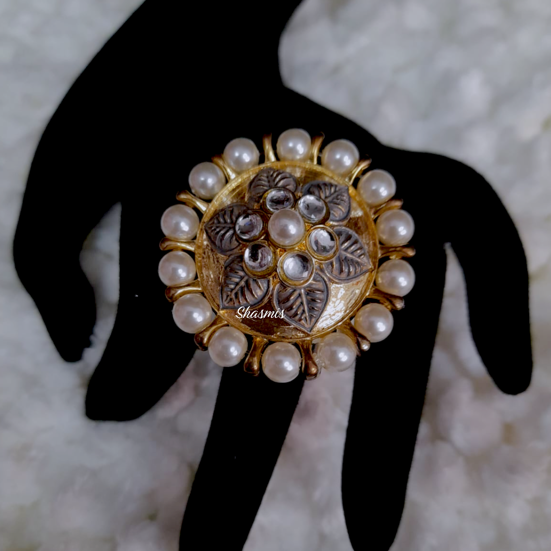 Gold Pearl Ring