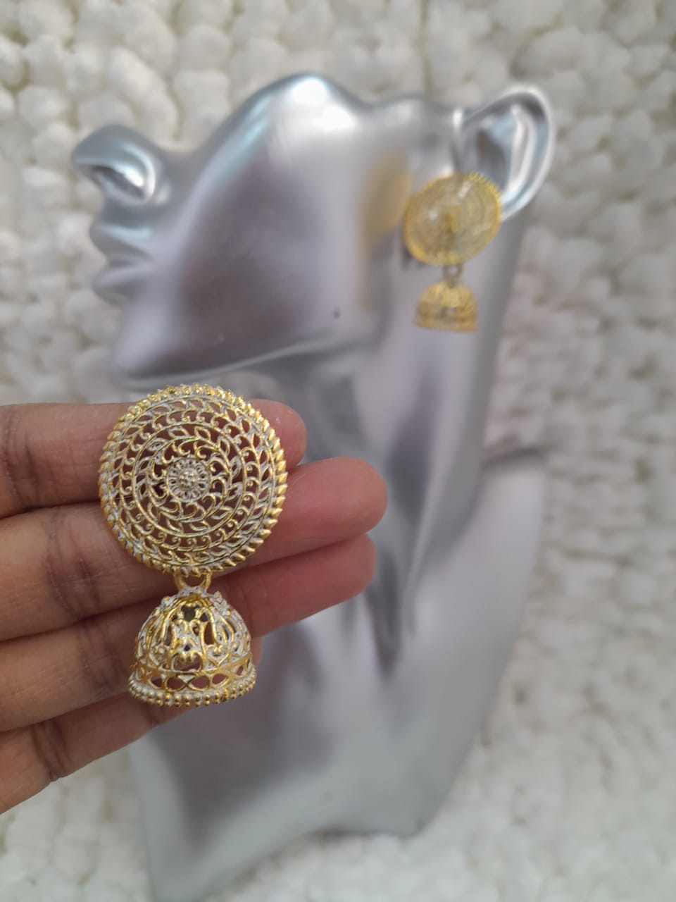 Gold Plated Jhumkas Earrings