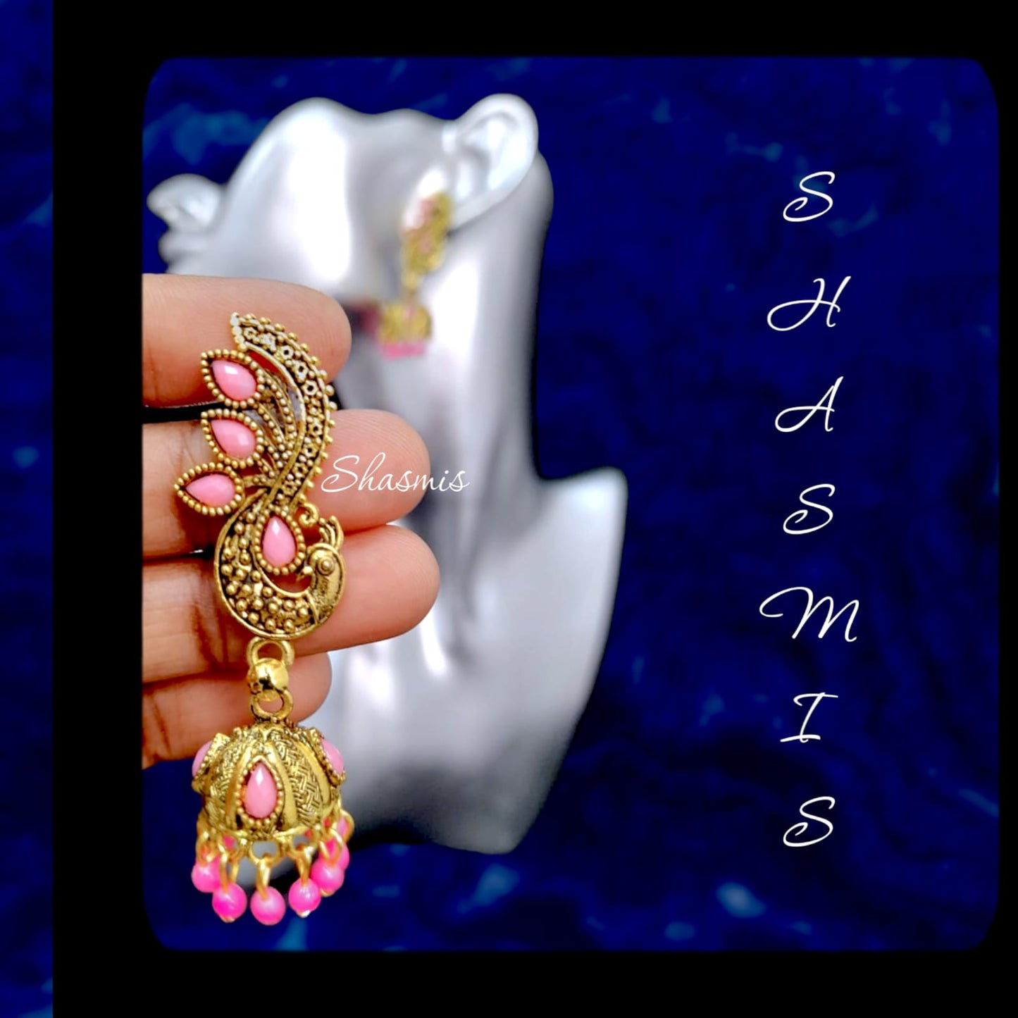 Light Weighted Peacock Jhumka Earrings