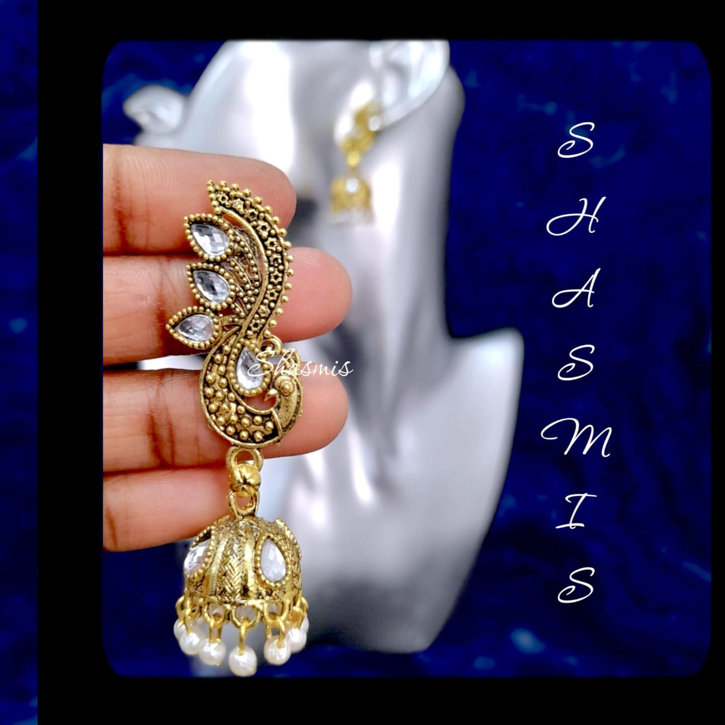 Light Weighted Peacock Jhumka Earrings