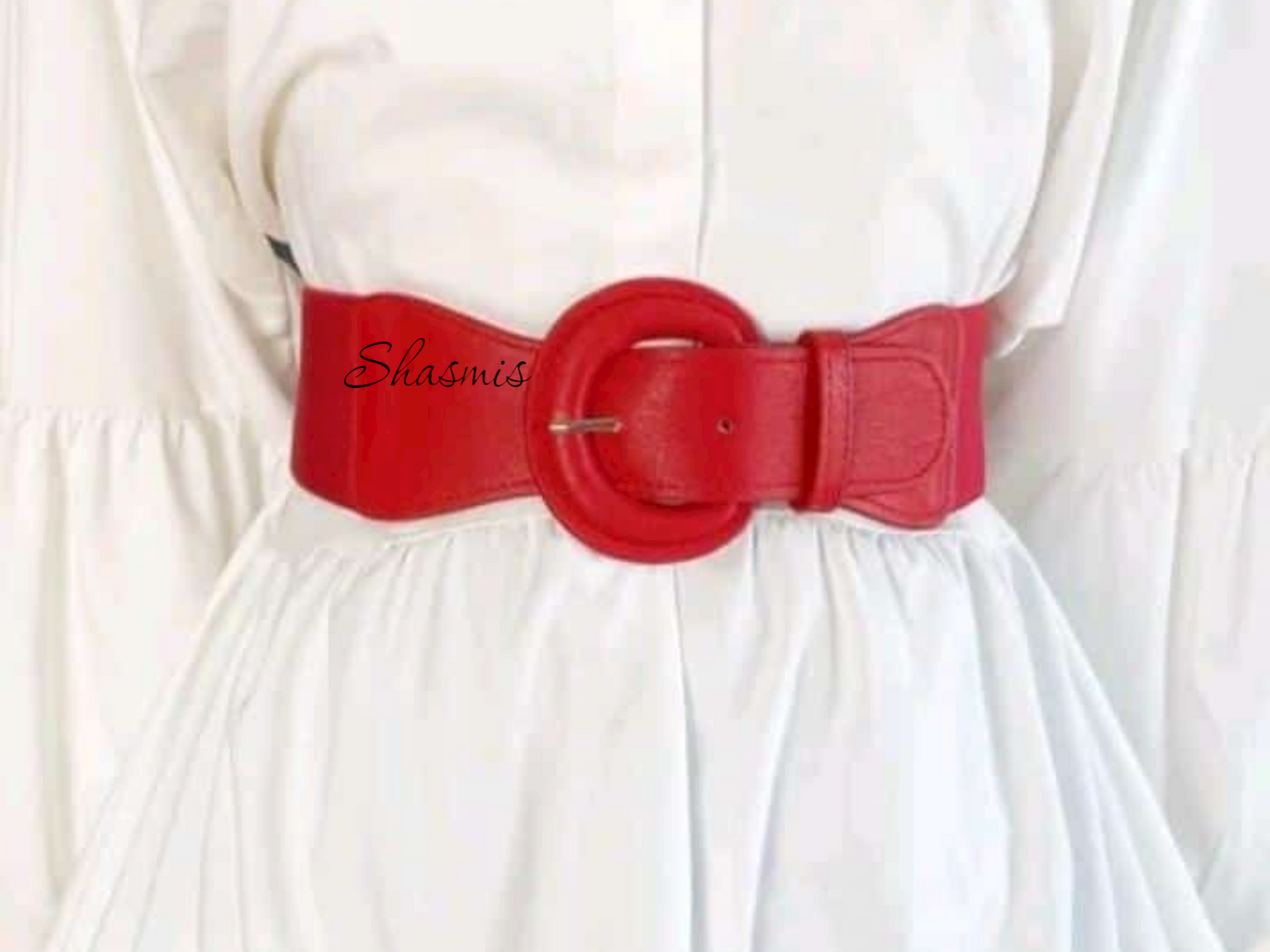 Red Color Design Fancy Waist Belt