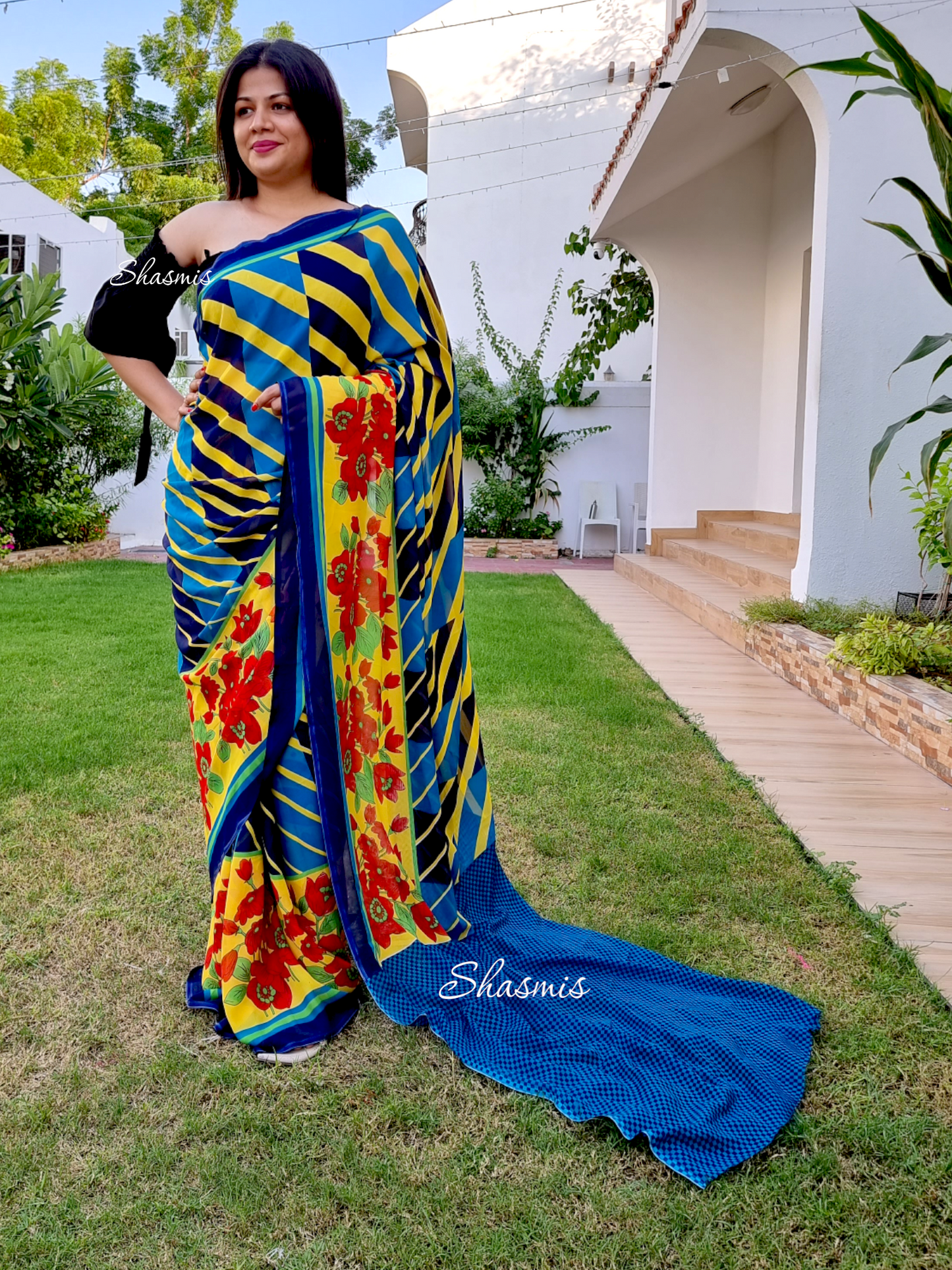 Multi Color Georgette Saree