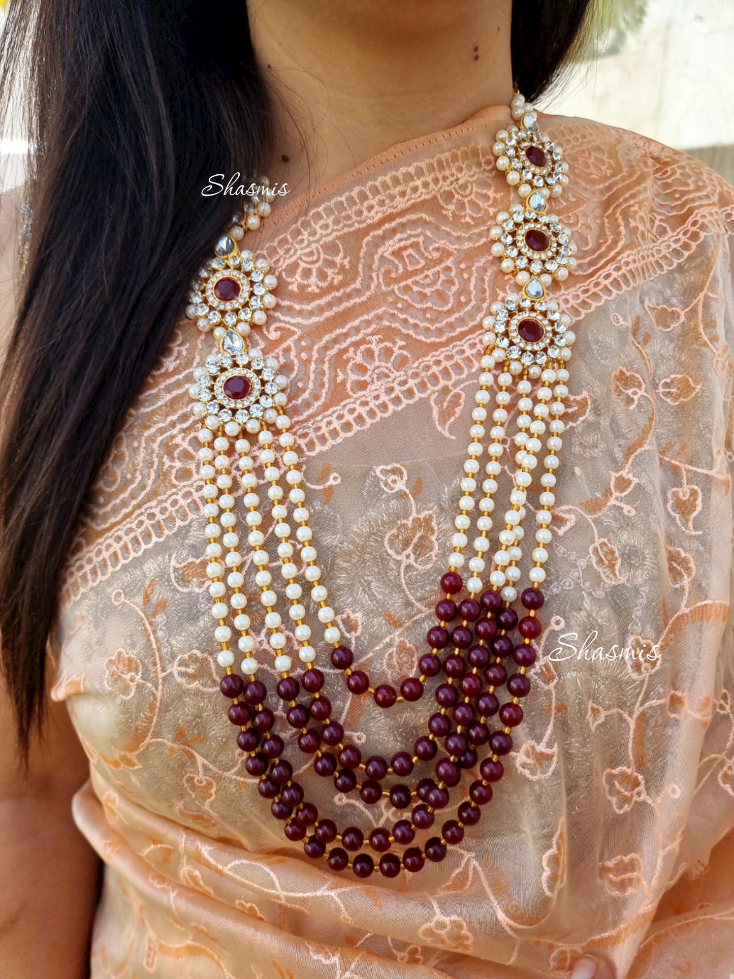 Orgenza Peach Color Saree