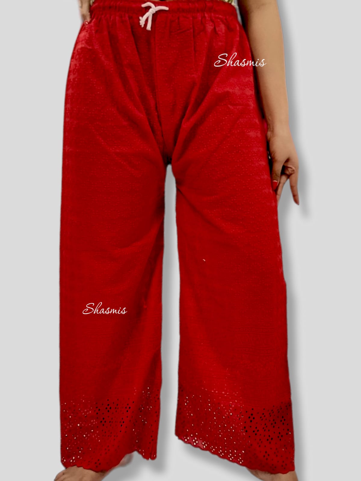 Red Color Chikankari all Over Butiya Work