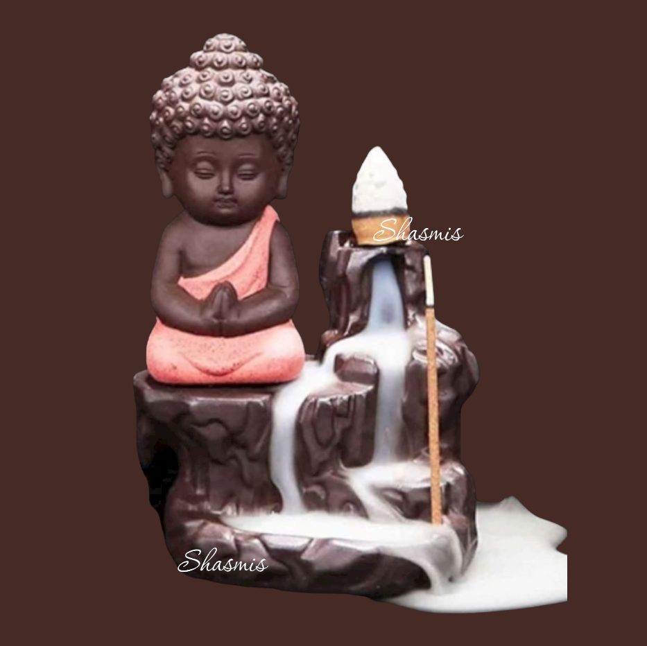 Buddha Smoke Fountain, Includes 10 Backflow incense