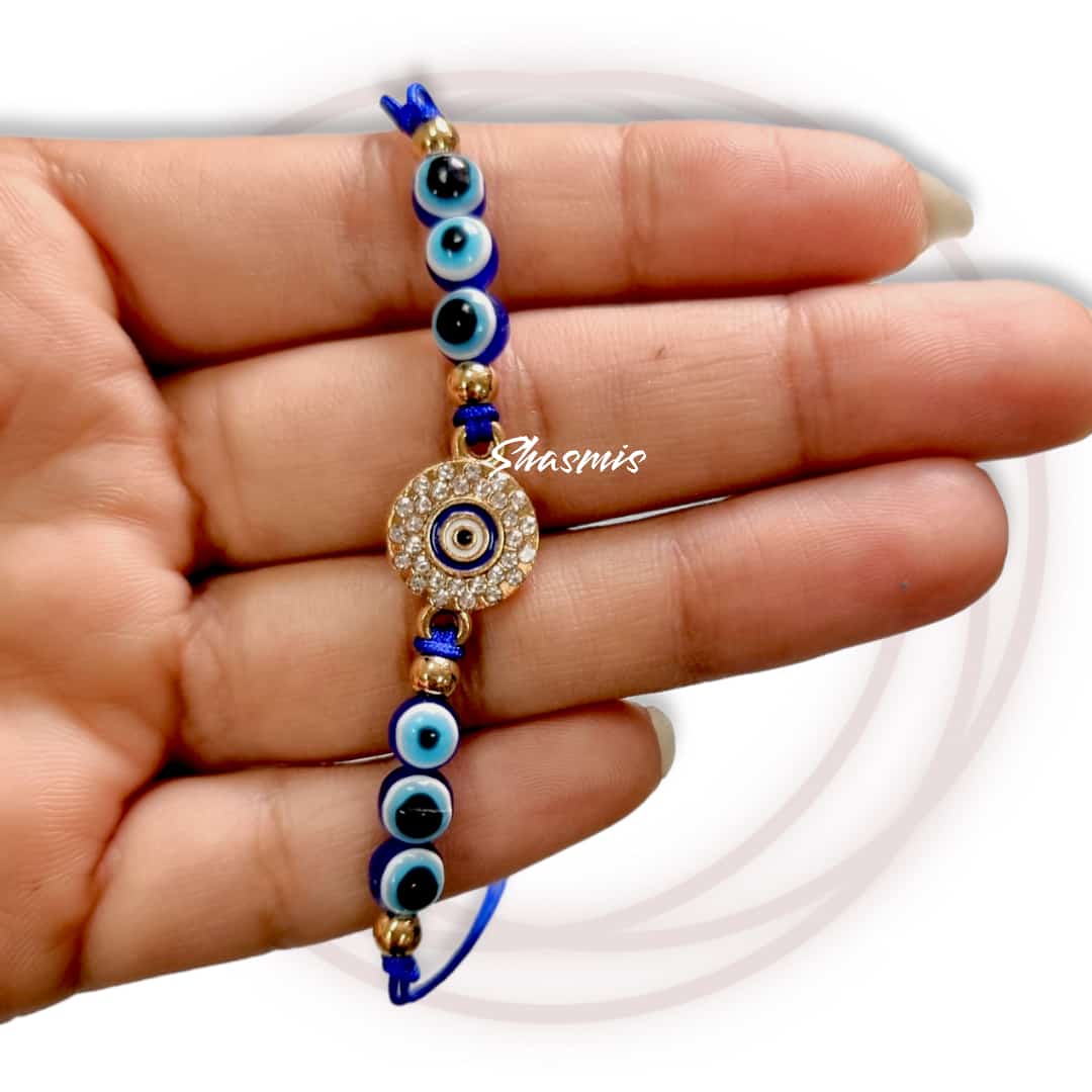 Evil Eye Bracelets With Rhinestone Stone