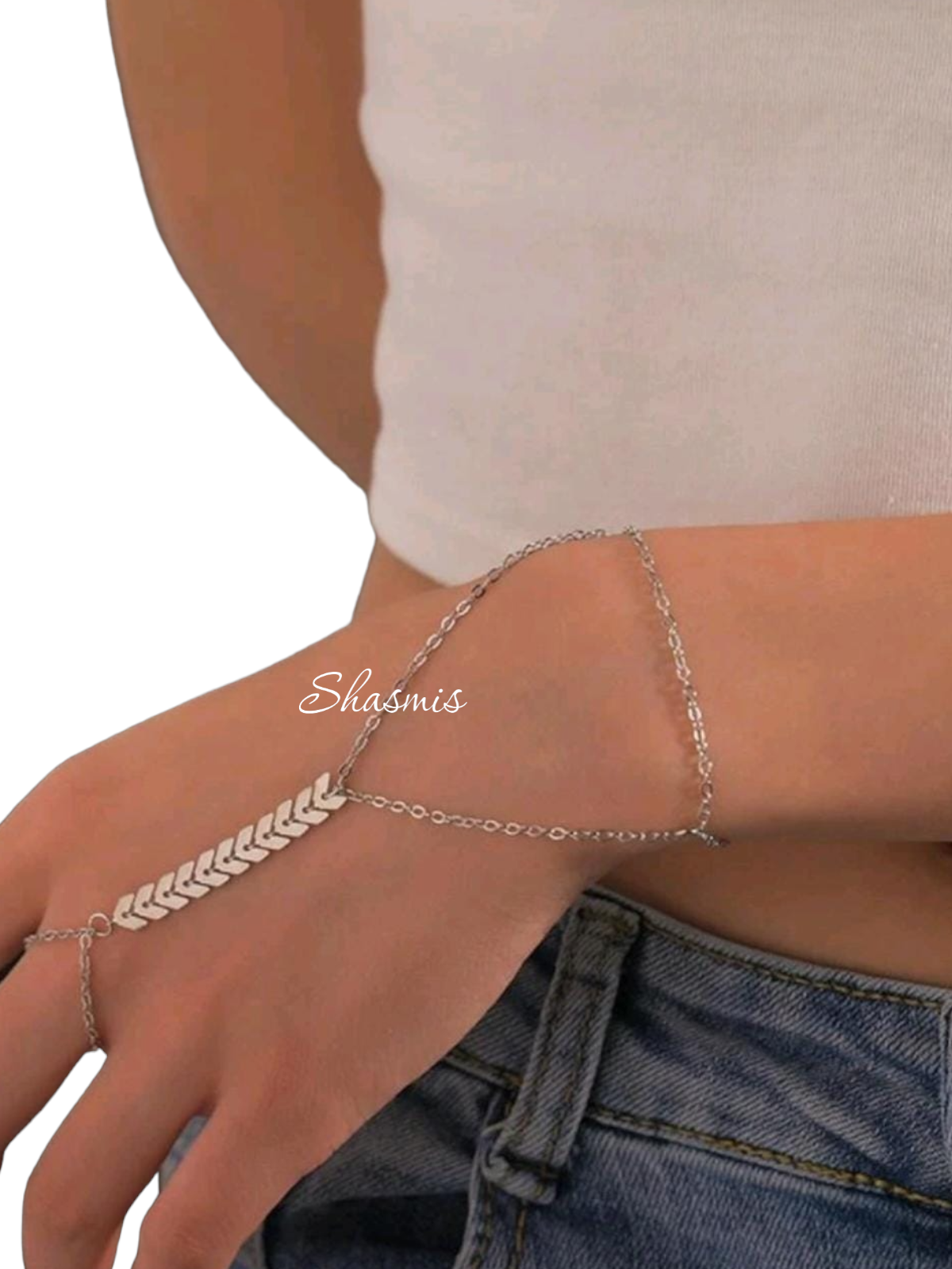 Silver Design Ring Bracelets, Pair