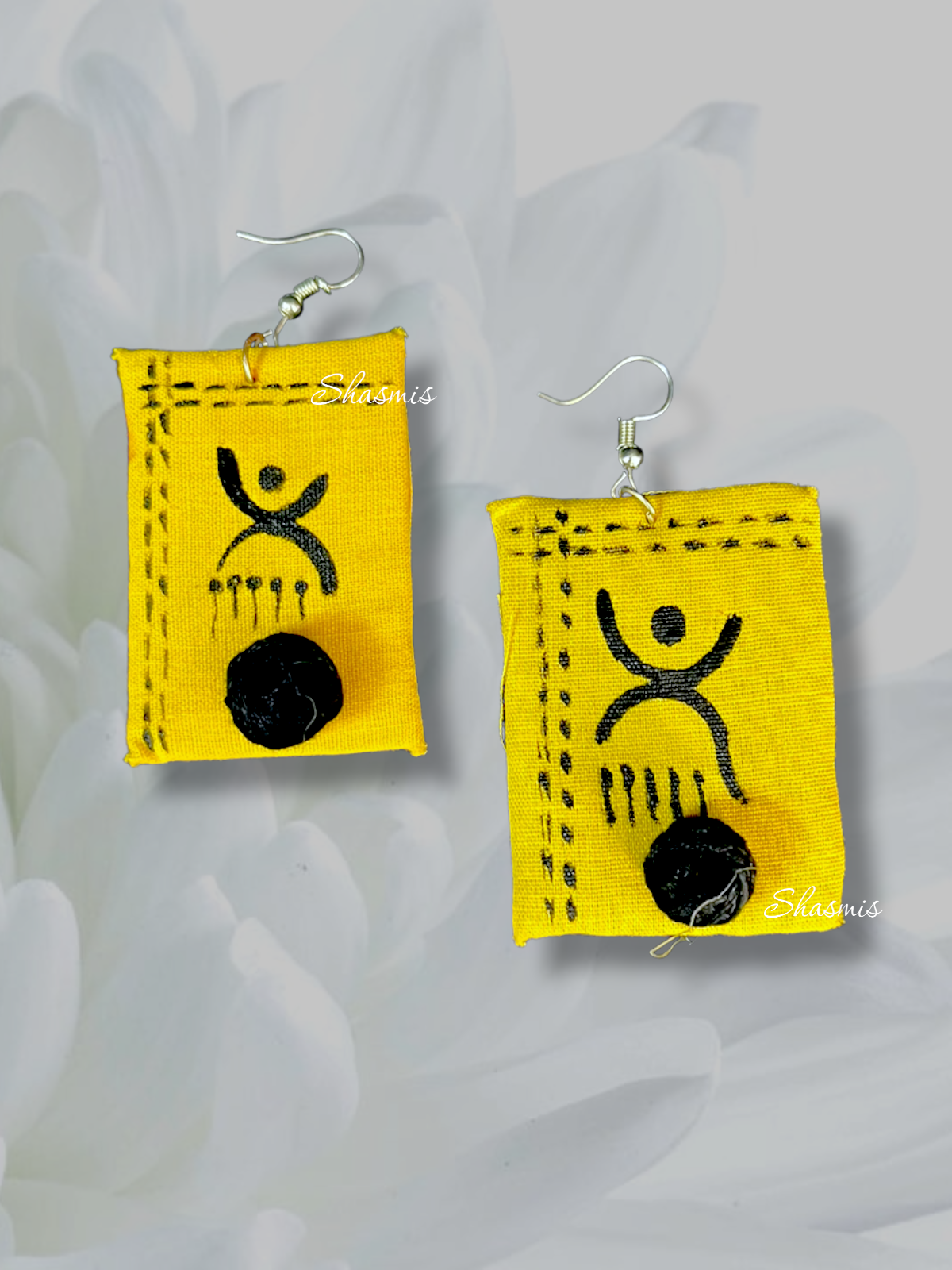 Yellow Fabric Necklace