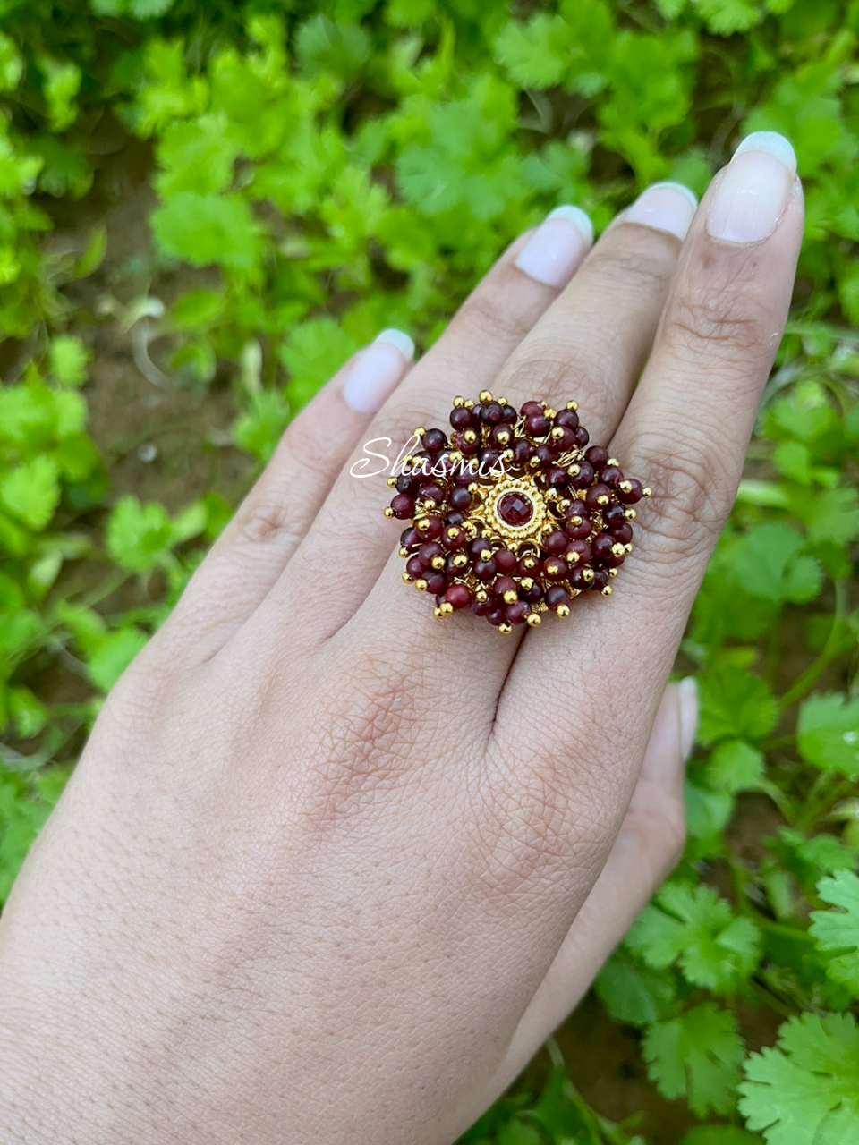 Golden Beads Rings