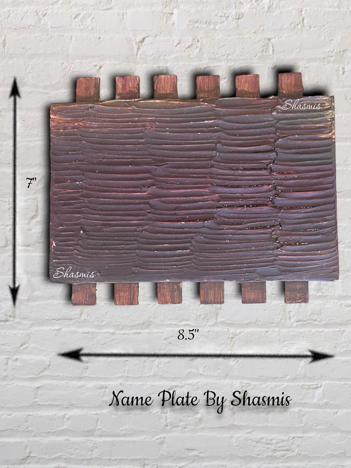 Brown Color Wooden Board Nameplate