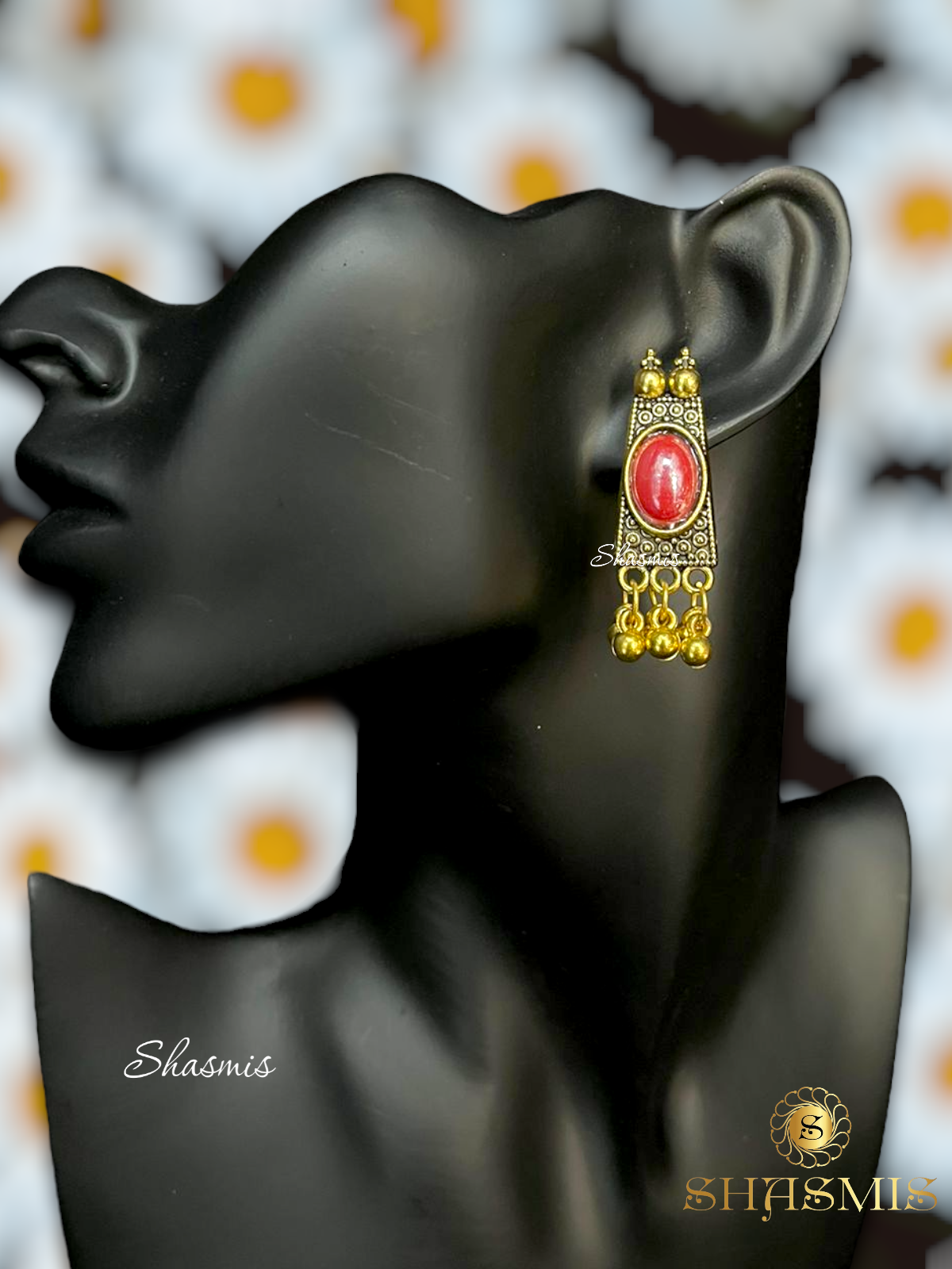 Multi Color Stone Golden Choker With Ghungroo On Drop with Earrings