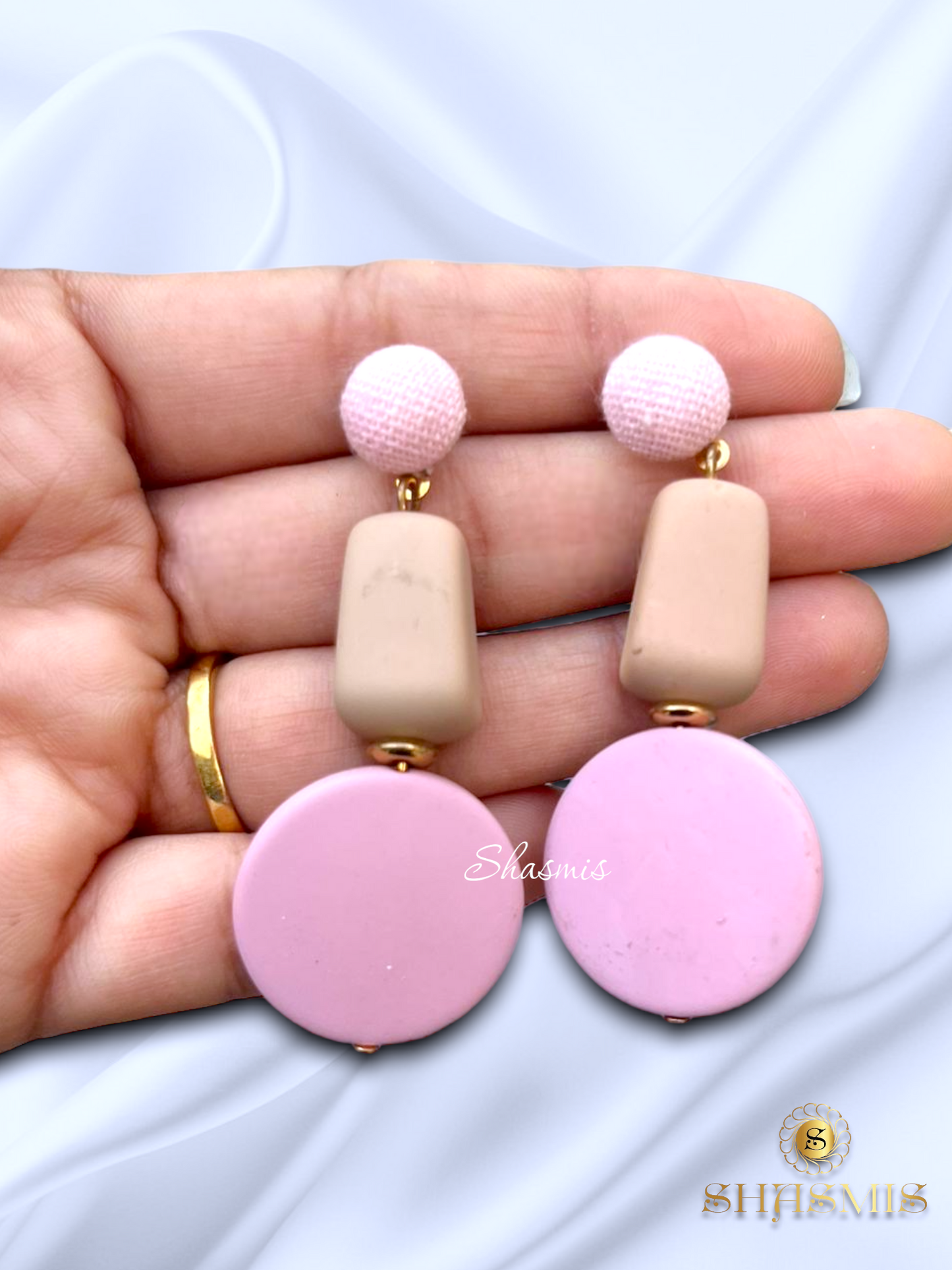 Nude Color Long Earrings