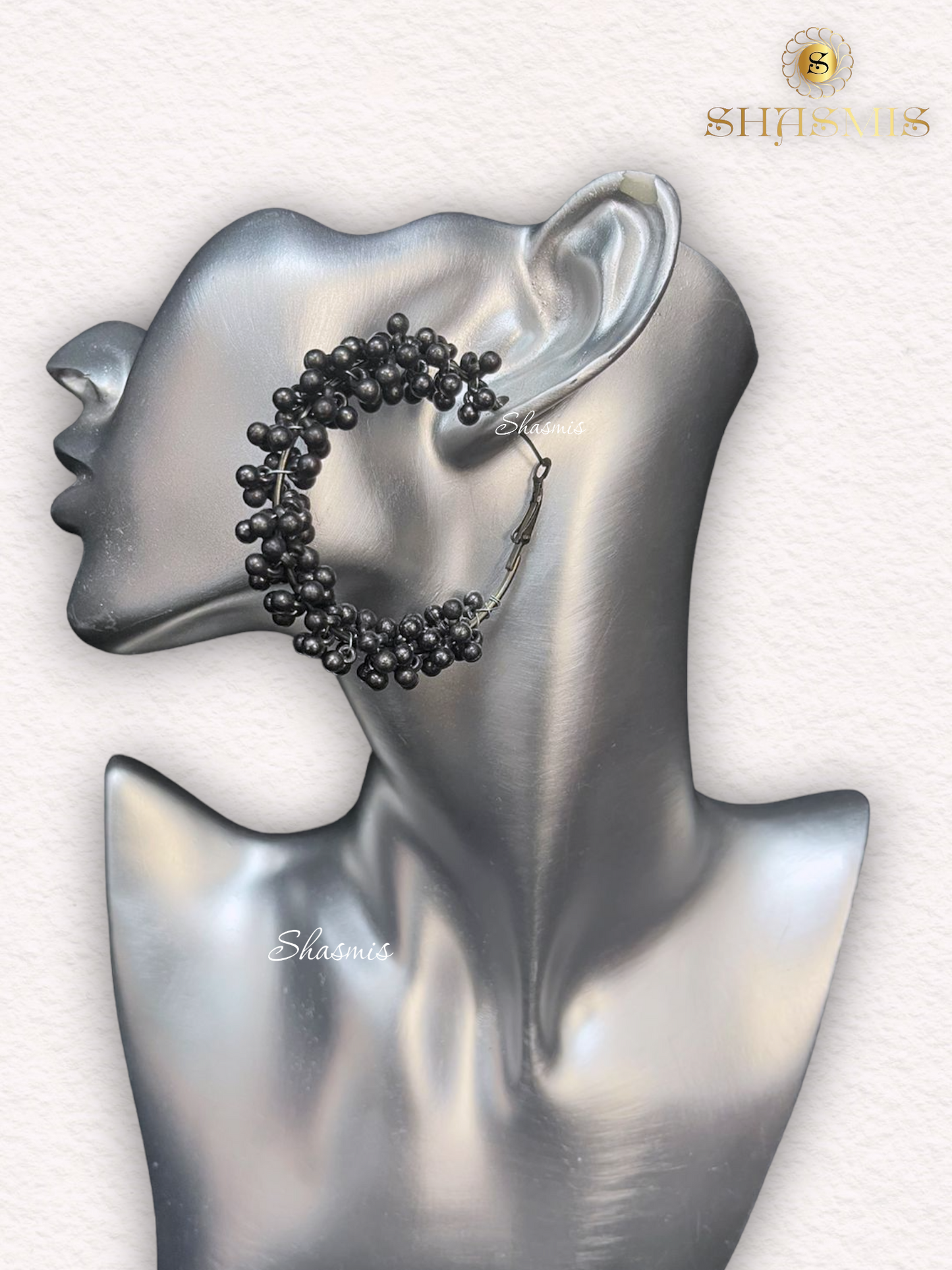 Black Color Ghungroo Humongous Earrings