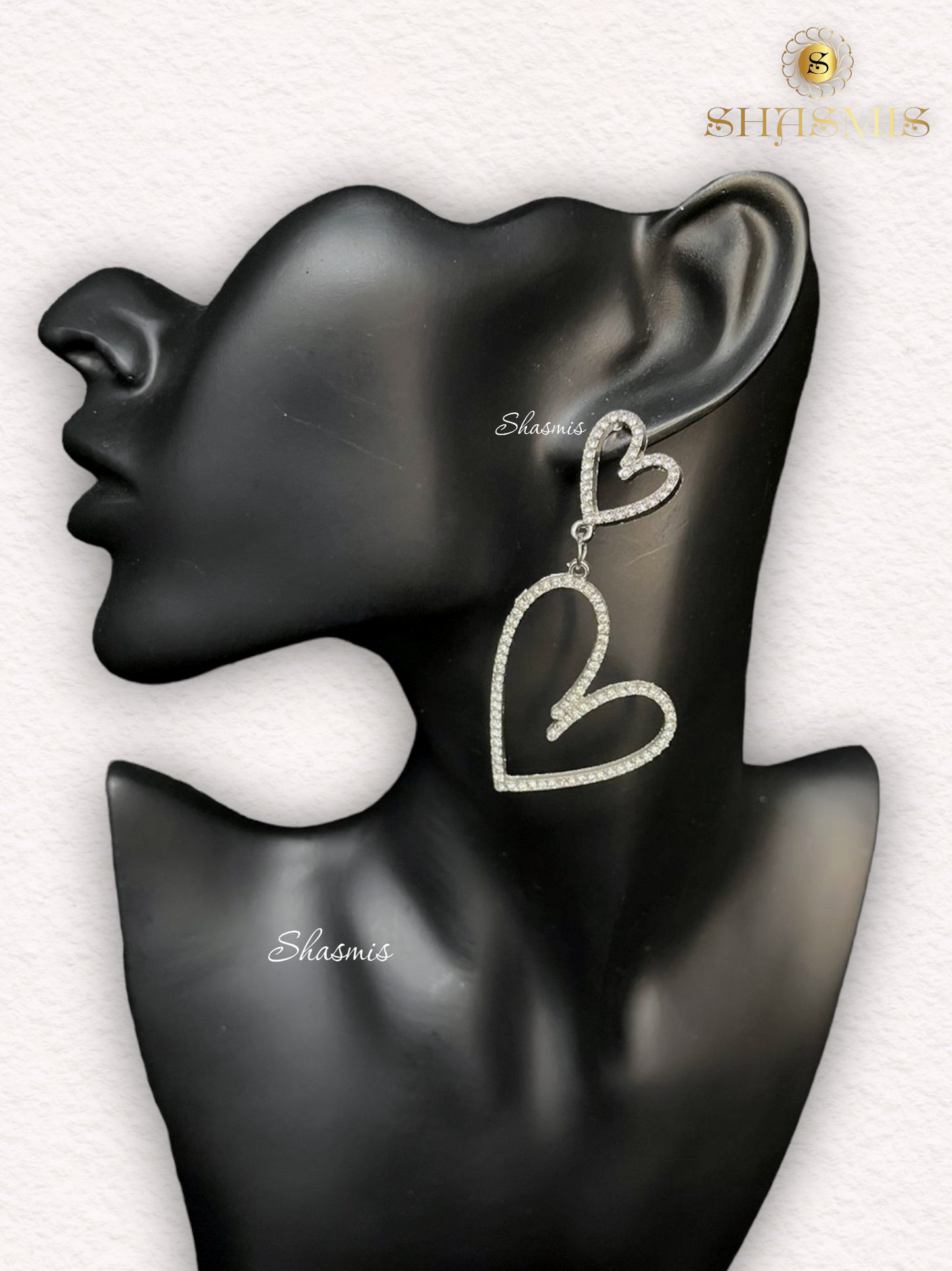 Heart Shape Long Design Earrings