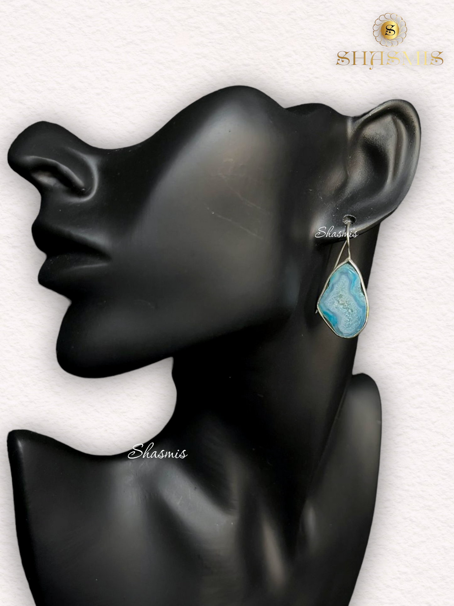 Blue Stone Design Earrings