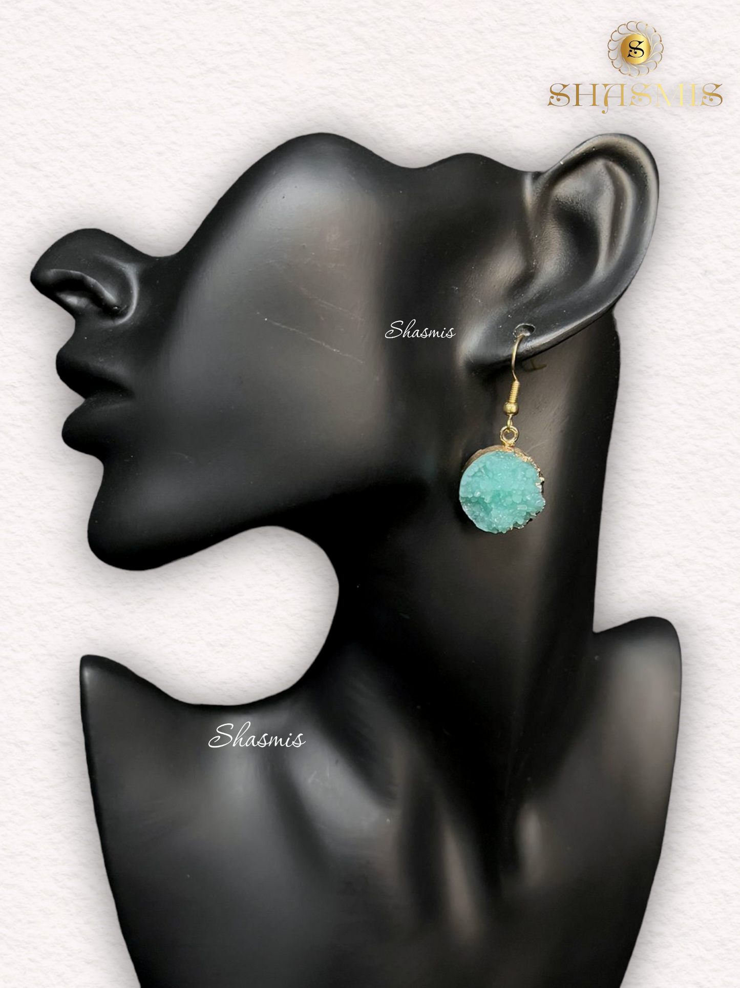 Sky Blue Color Stone Earrings