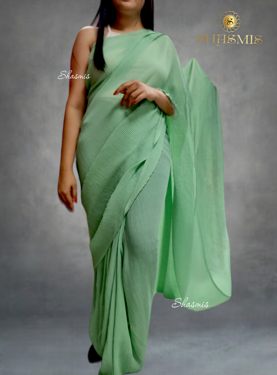 Georgette Creasing/Crush Saree