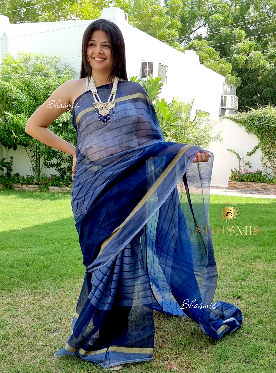 Linen Fabric Cotton Saree