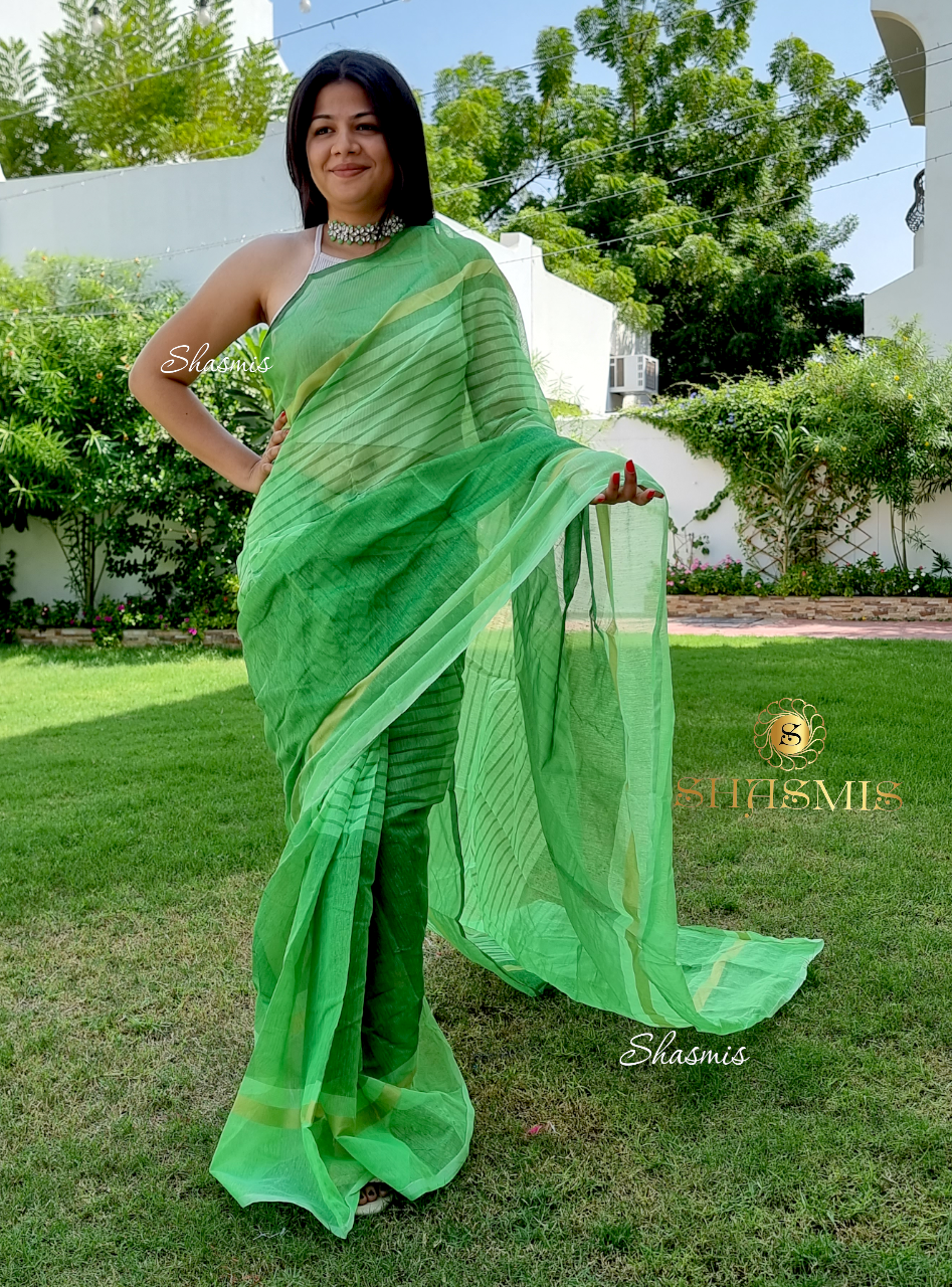 Linen Fabric Cotton Saree