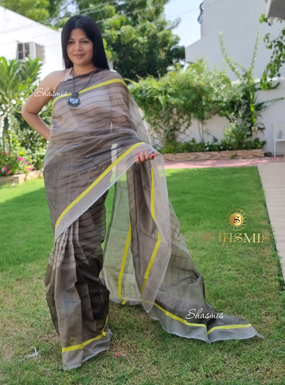 Linen Fabric Cotton Saree