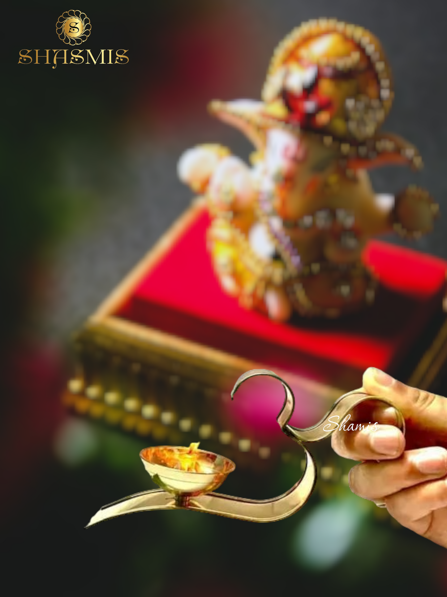 Om Design Diya Holder