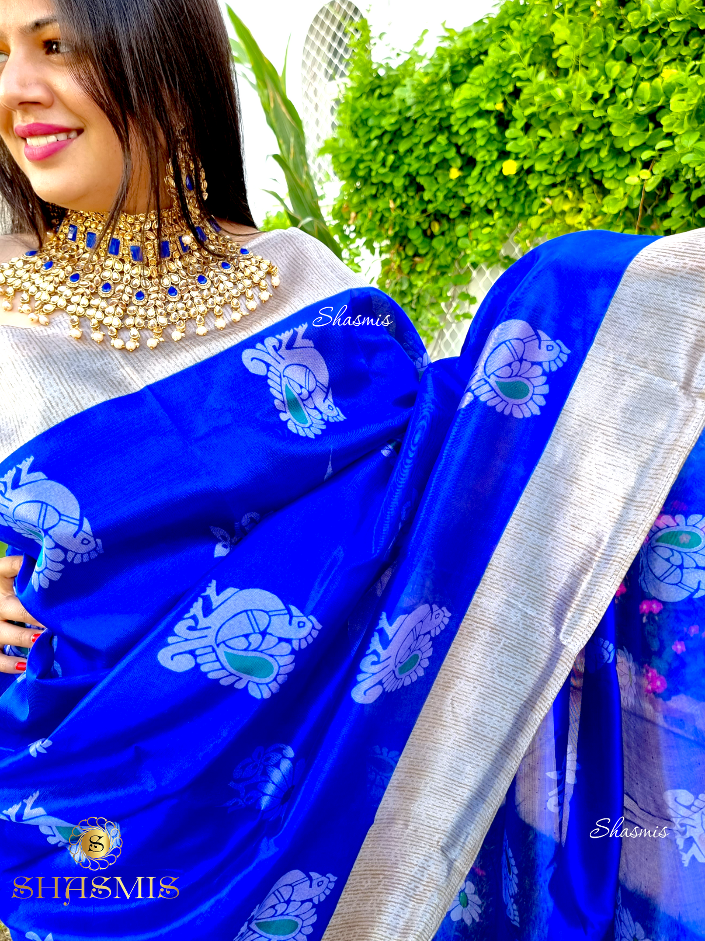 Blue Color Soft Baghlapuri Silk Saree