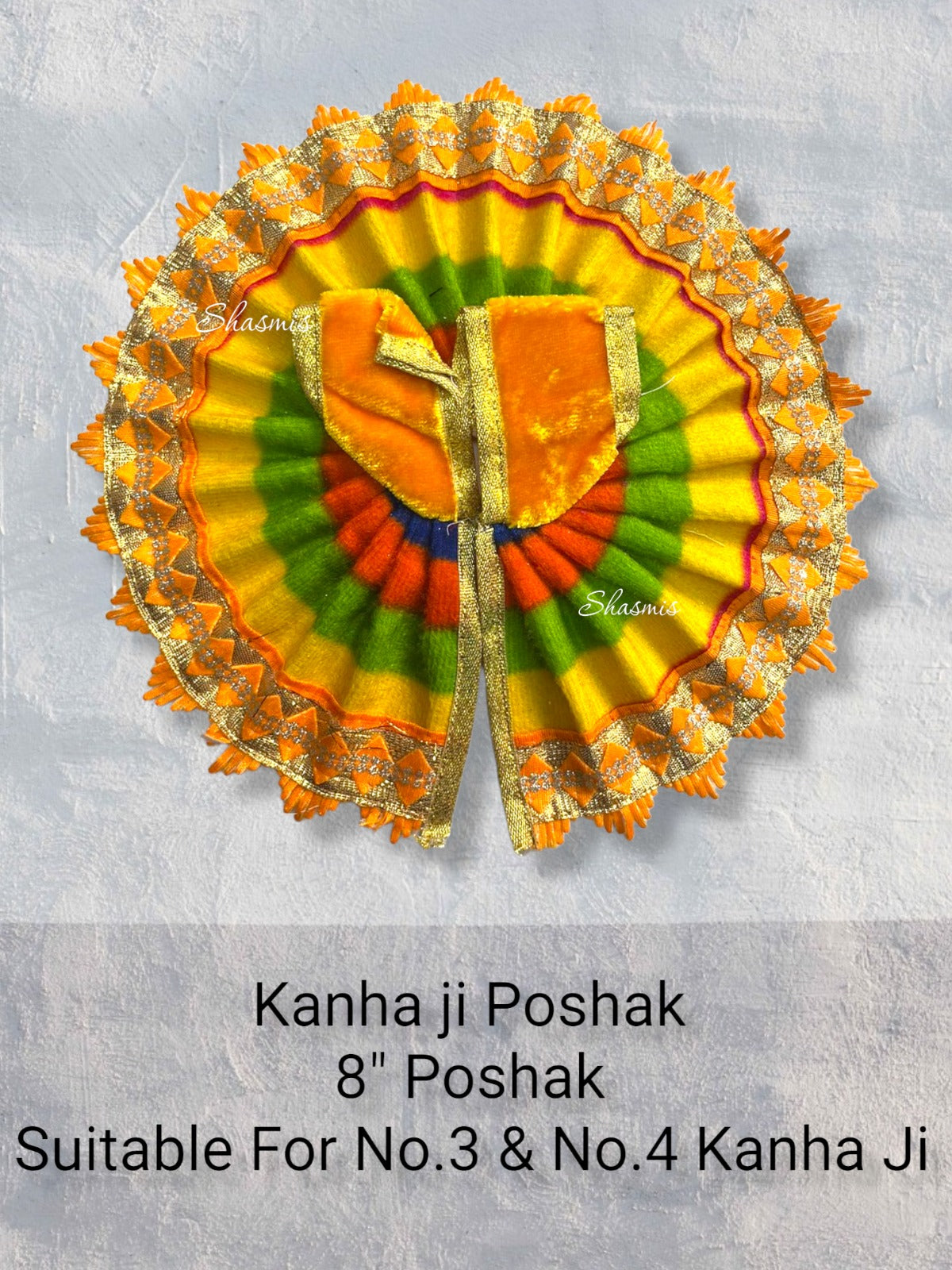 Yellow Color With Green Shades Kanha Ji Poshak