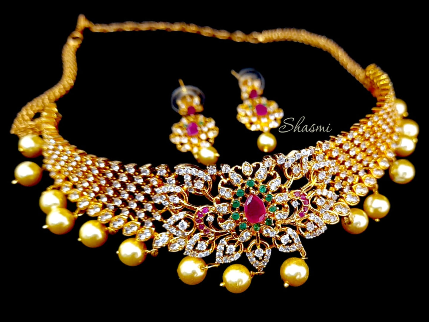 necklace gold chokar