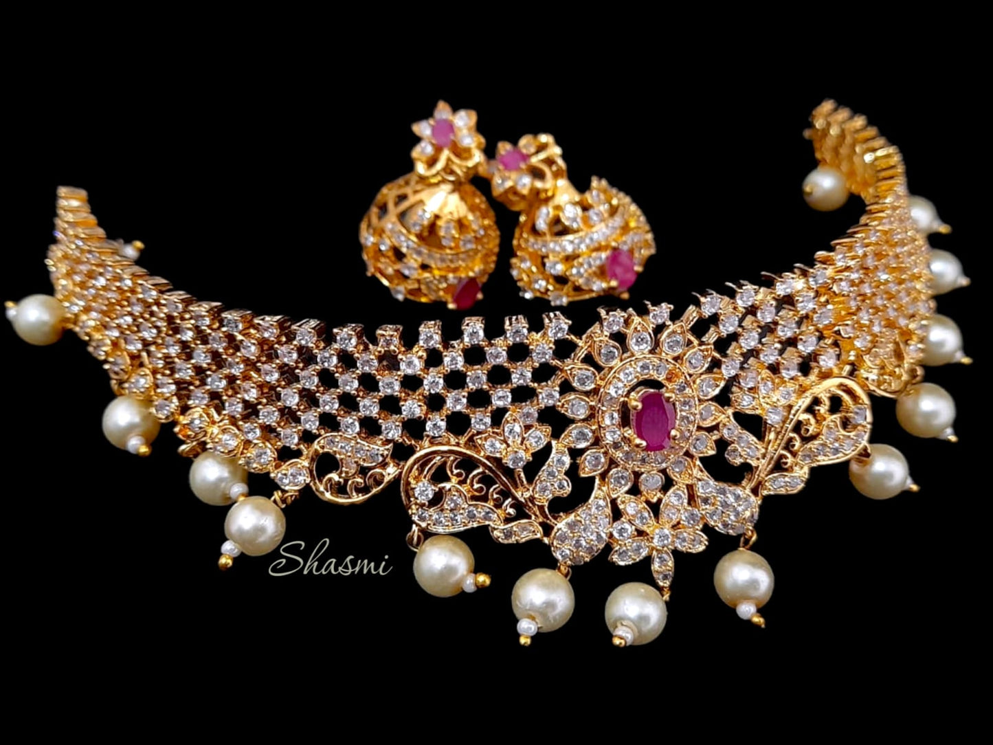 necklace gold chokar