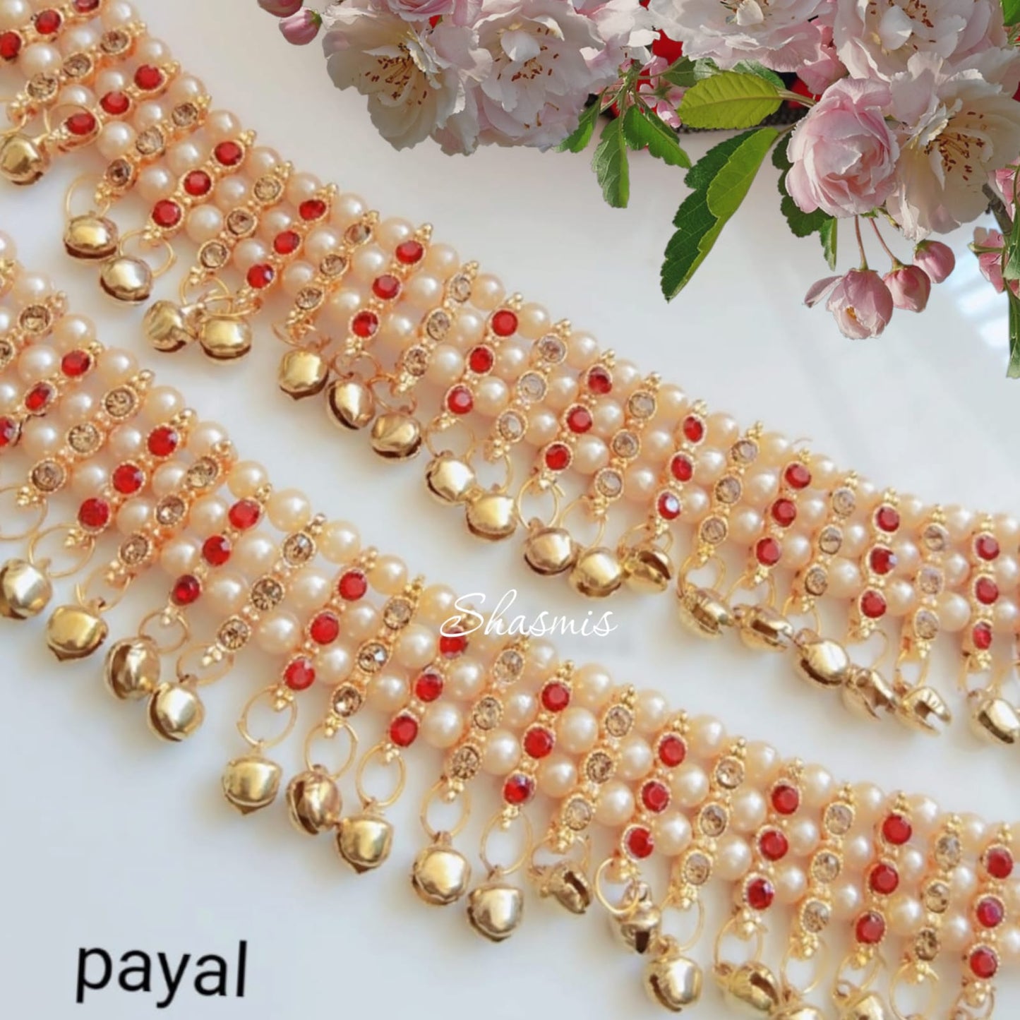 Pearl Ghungroo Anklets