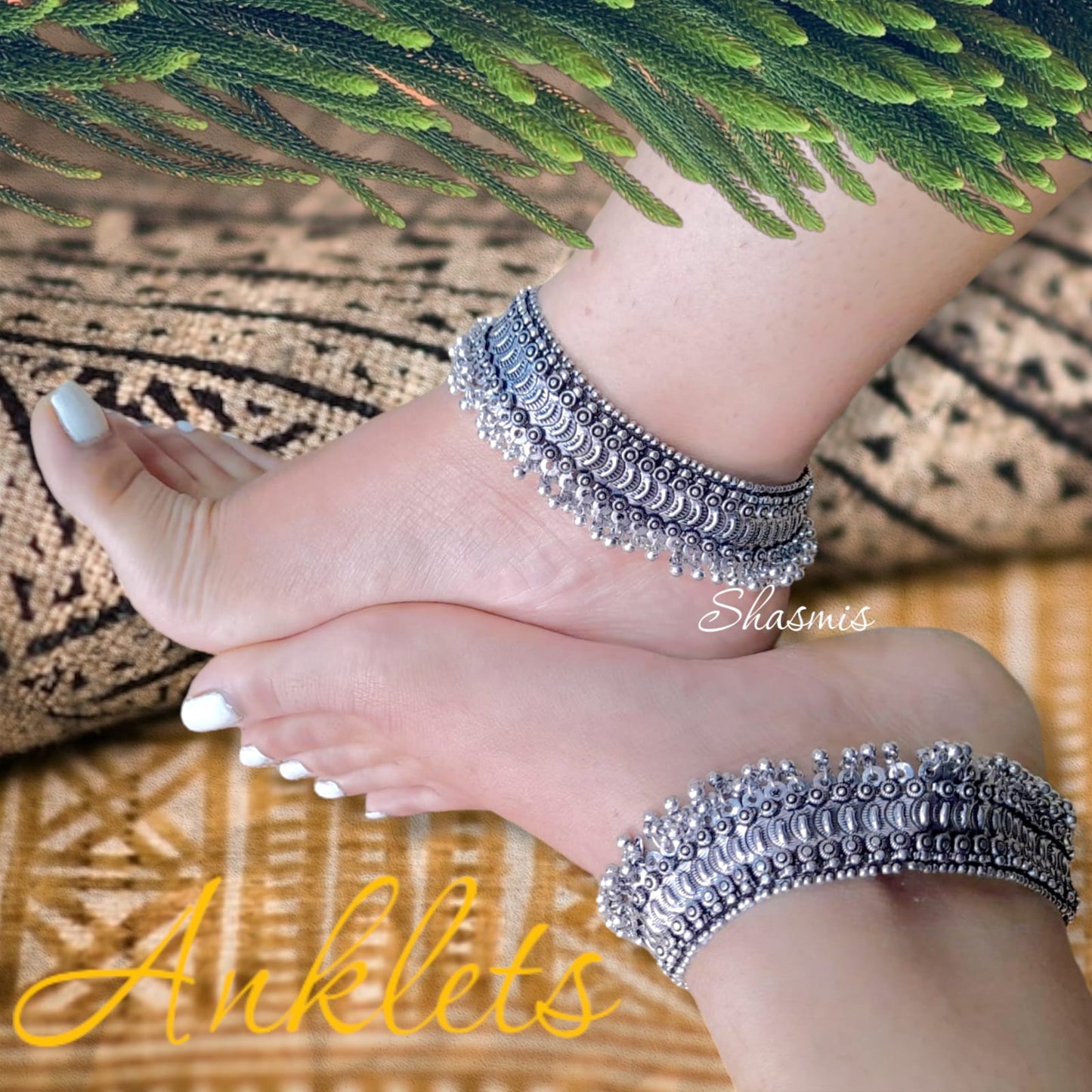 Chimes silver anklet