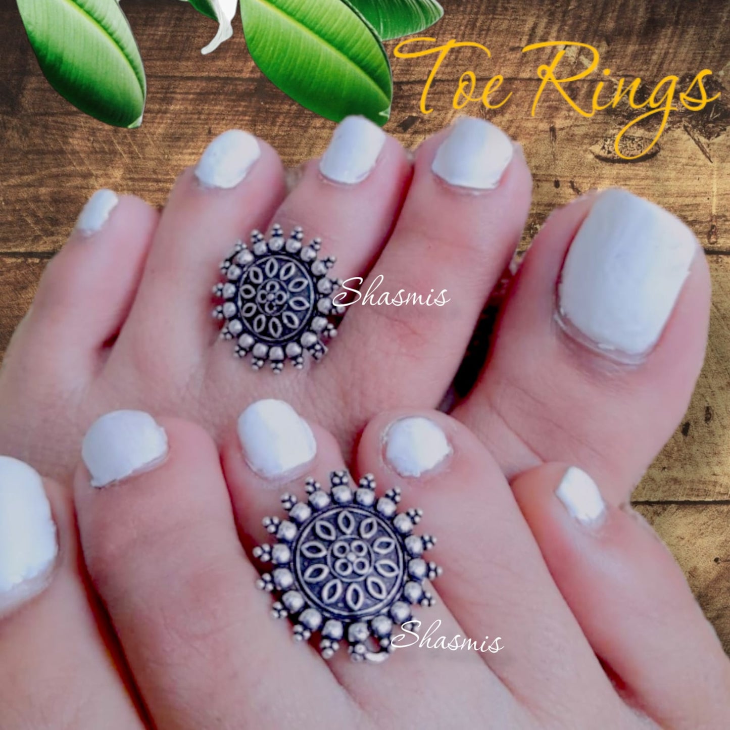 Oxidised Toe Rings