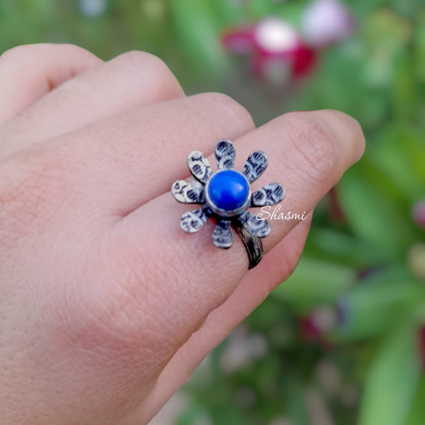 Blue stone ring