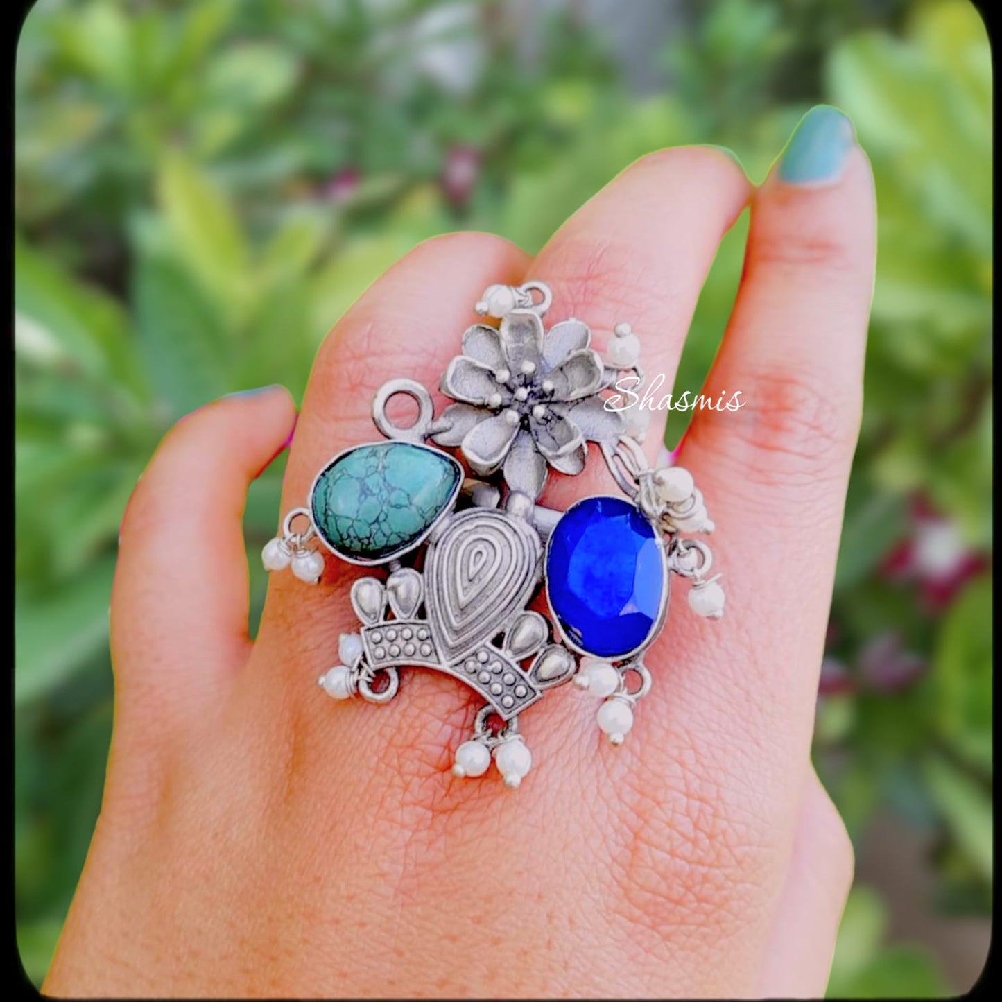 Gemstone Coral Rings