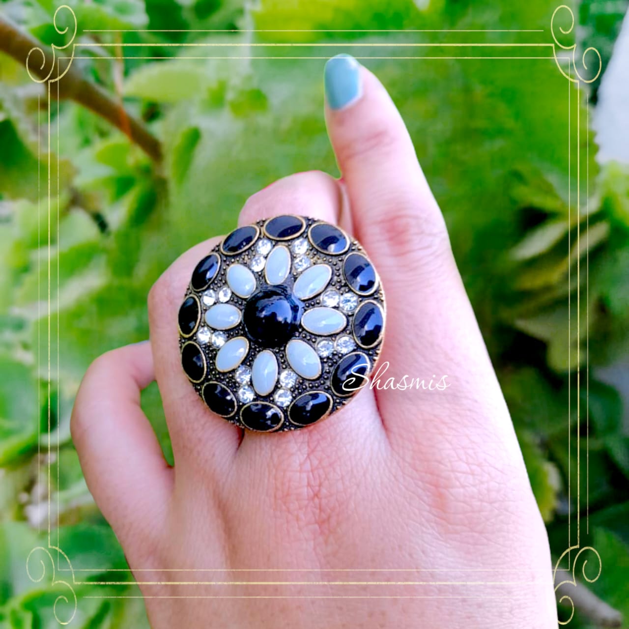 Meenakari Gold Rings