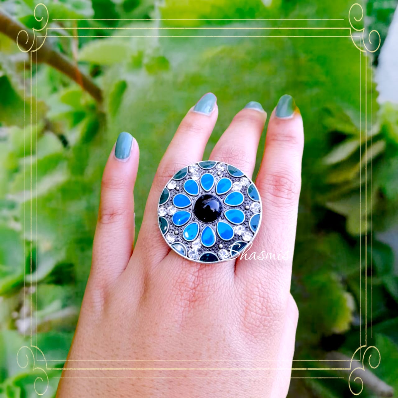 Pearl Meenakari Rings