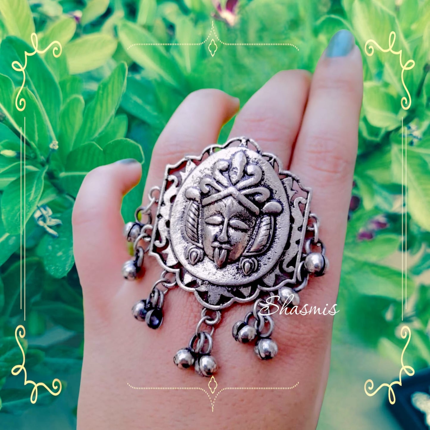 Kali Goddess Oxidise Ring