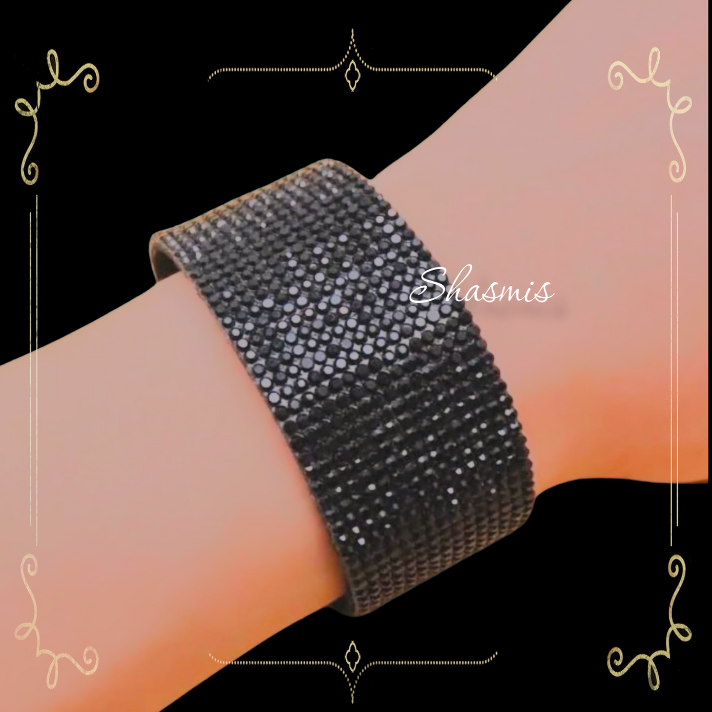 Black Shimmering Bracelets