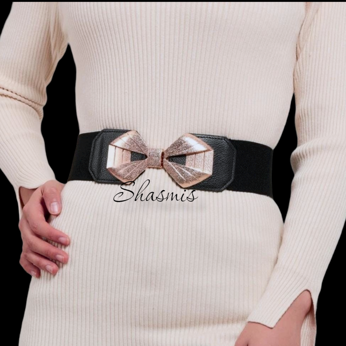 Black fashion Stretchable Belt