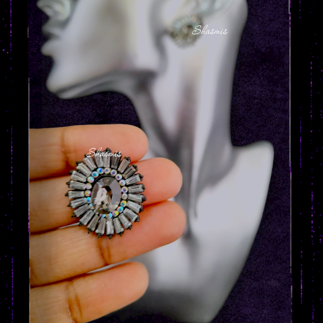 Stone On Centre Studs Earrings