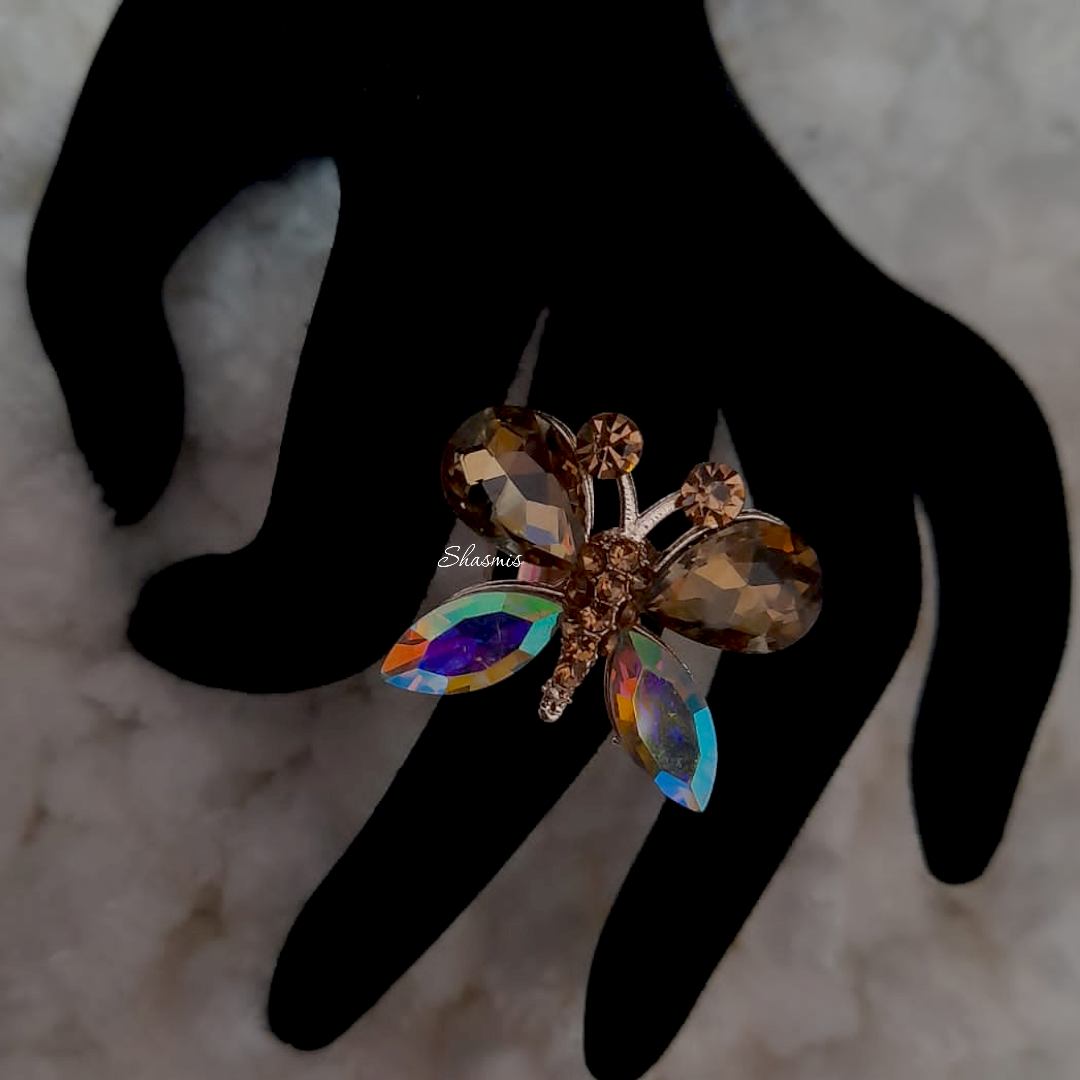 Shinning Diamond Butterfly Ring